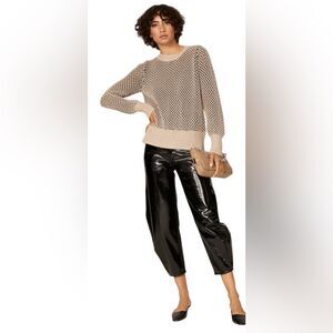 Thakoon Mixed Honeycomb Sweater Zipper Back Size Small